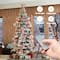 9ft. Pre-Lit Flocked Slim Spruce Artificial Christmas Tree, Warm White LED Lights